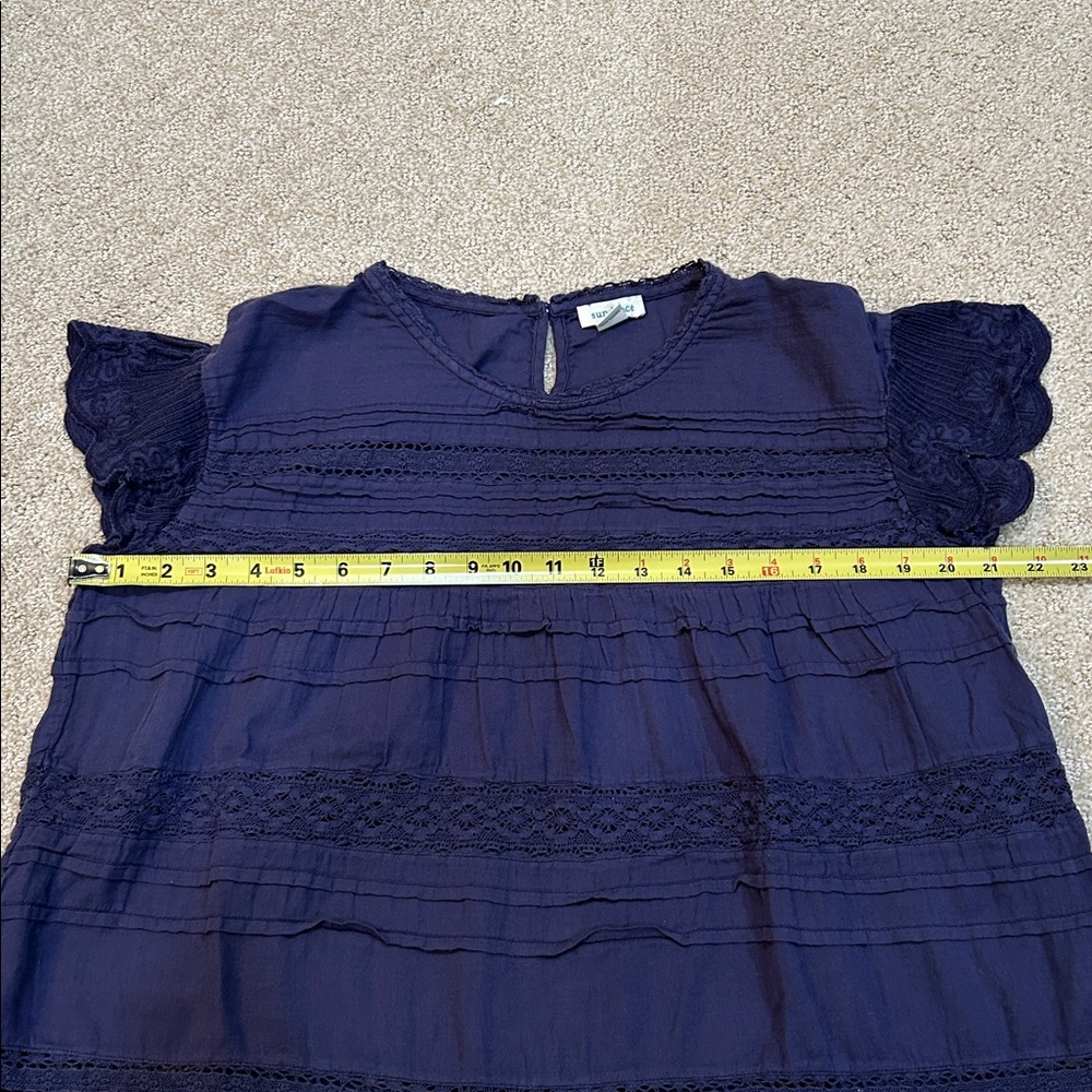 Sundance “Aria” Embroidered Lace Pintuck Blouse – Size Small - Picture 9 of 9